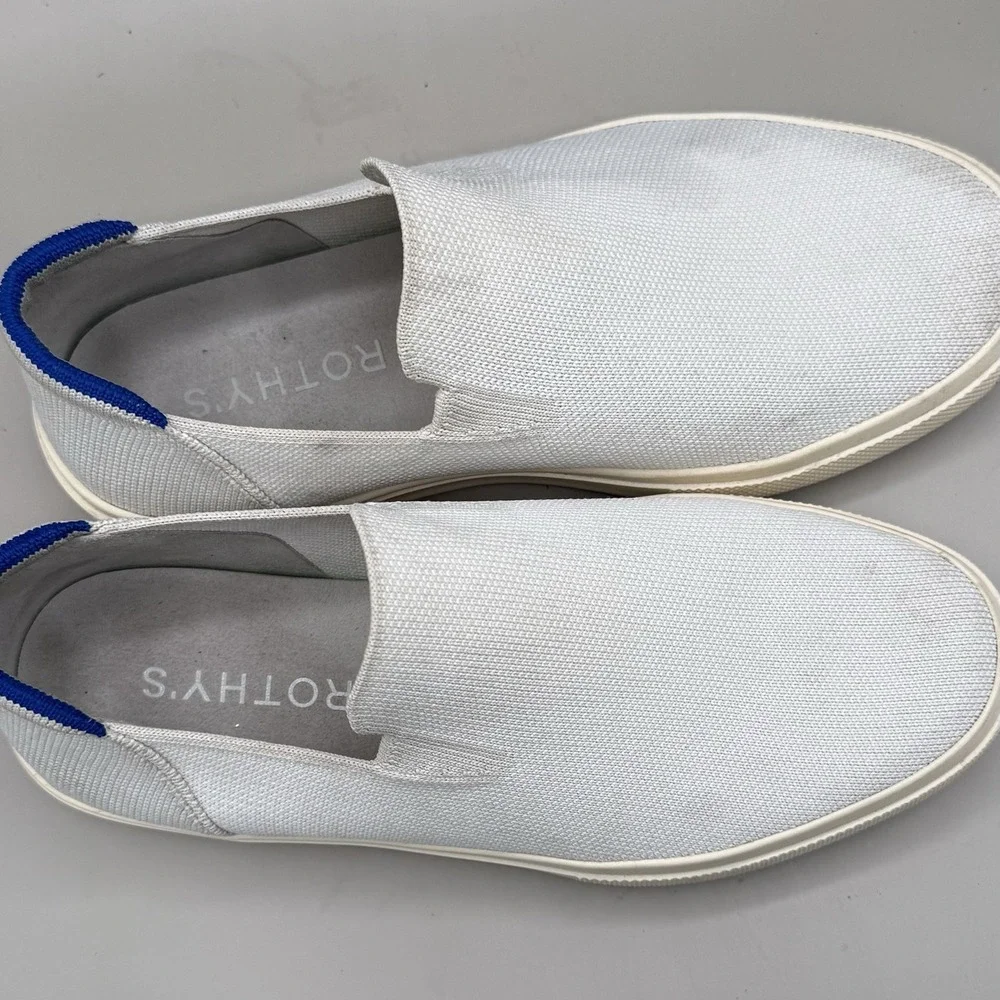 Rothys The Original Shoes Womens‎ Size 10 Slip On Anchor Textile Off White
